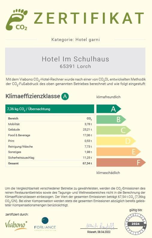 Hotel Im Schulhaus Lorch am Rhein Zewnętrze zdjęcie